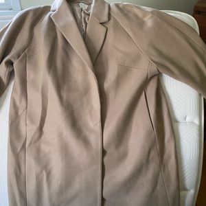 Oversized, long, beige H&M wool coat.